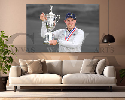 Matthew Fitzpatrick Black & White Canvas Art Golf Canvas Wall Art