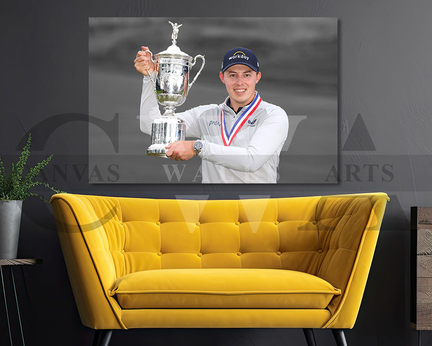 Matthew Fitzpatrick Black & White Canvas Art Golf Canvas Wall Art