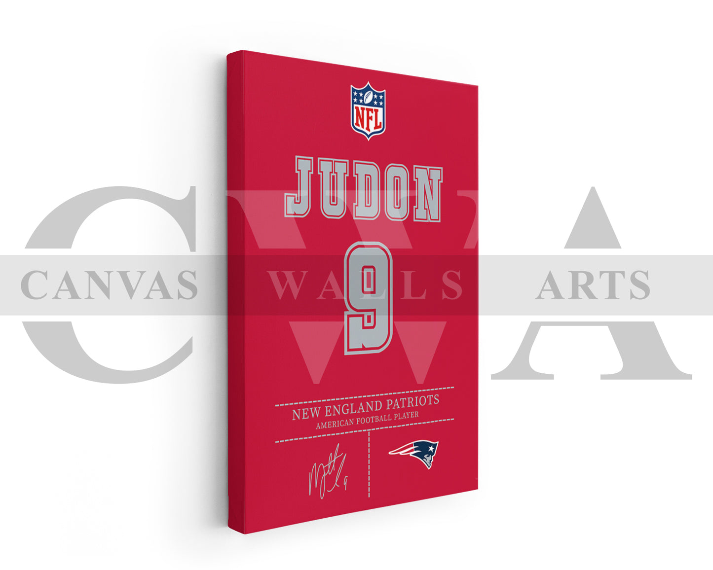 Matthew Judon Jersey Canvas Wall Art NFL Jersey Poster Print American Football Sports Canvas Print