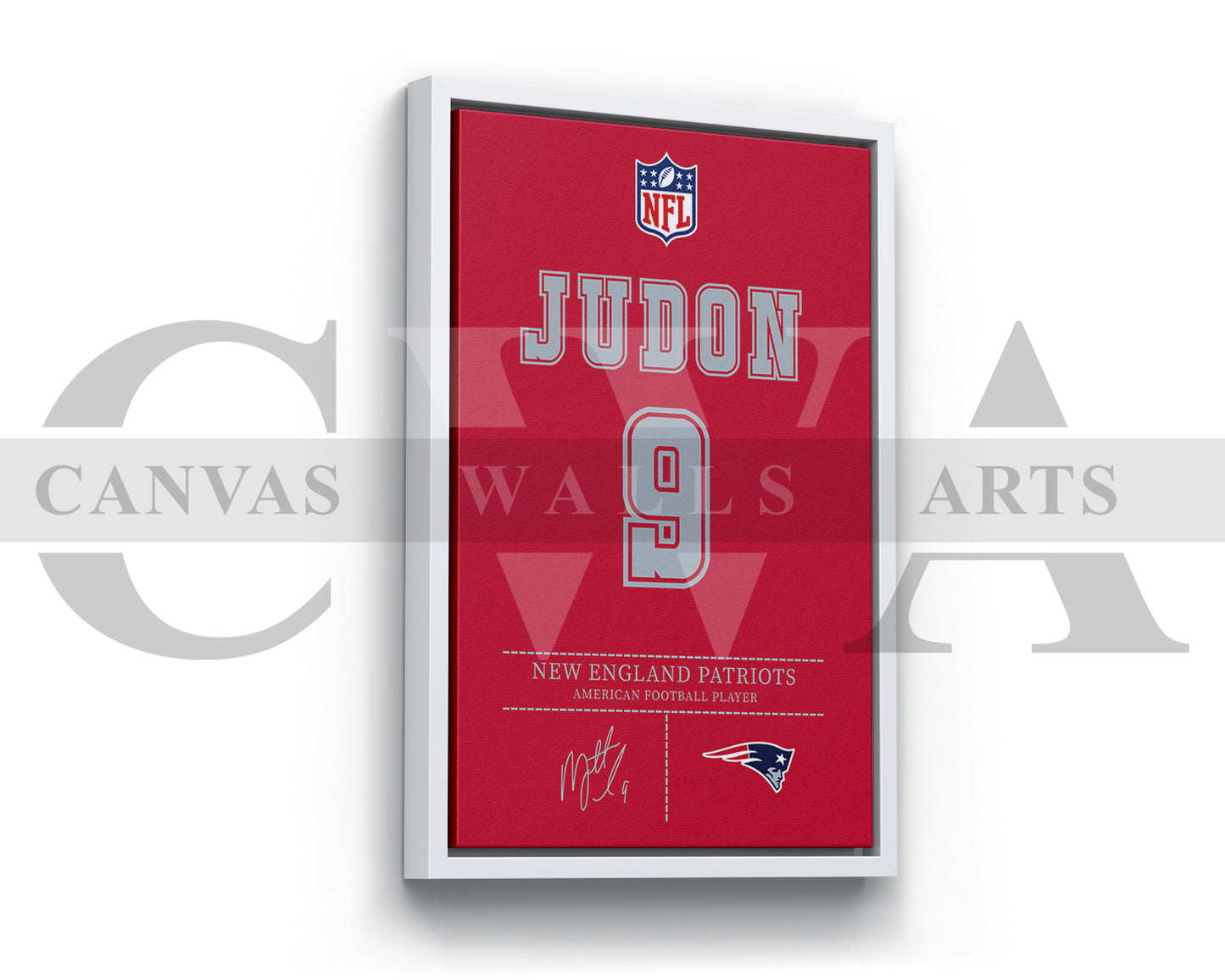 Matthew Judon Jersey Canvas Wall Art NFL Jersey Poster Print American Football Sports Canvas Print