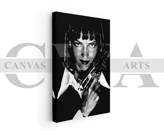 Mia Wallace Canvas Wall Art Abstract Movie Poster