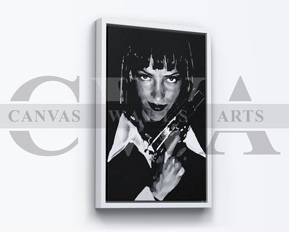 Mia Wallace Canvas Wall Art Abstract Movie Poster