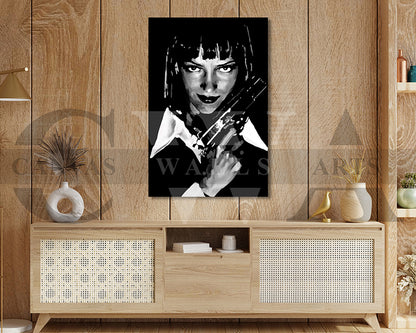 Mia Wallace Canvas Wall Art Abstract Movie Poster