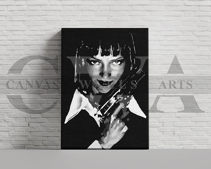 Mia Wallace Canvas Wall Art Abstract Movie Poster