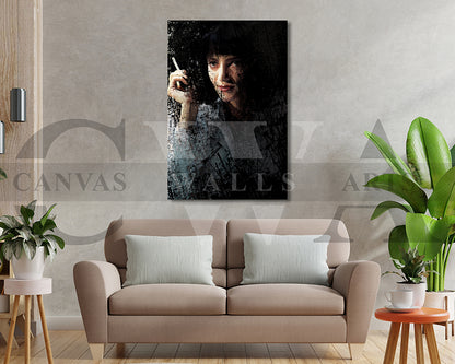 Mia Wallace Canvas Wall Art Abstract Movie Poster