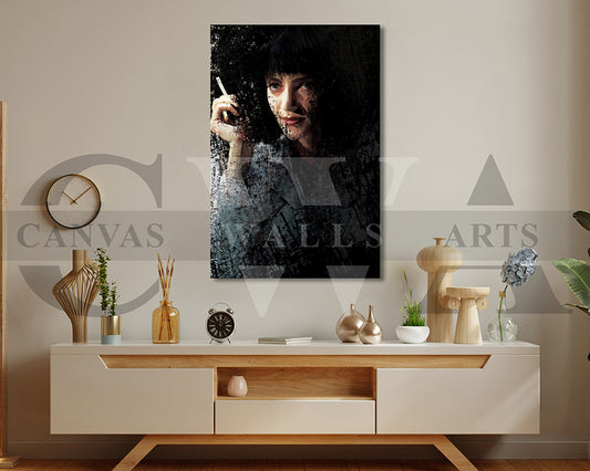 Mia Wallace Canvas Wall Art Abstract Movie Poster