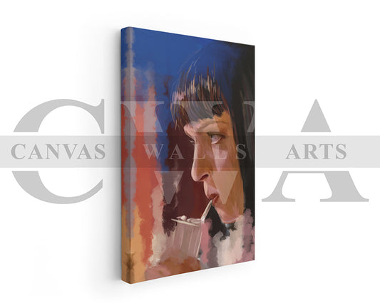 Mia Wallace Canvas Wall Art Abstract Oil Painting Movie Poster