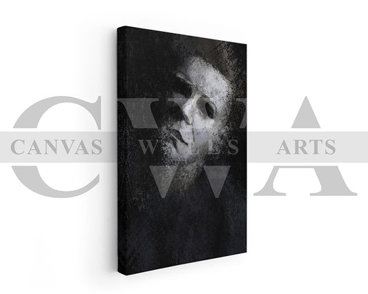 Michael Myers Canvas Wall Art Abstract Movie Poster