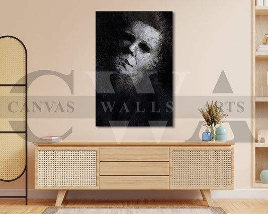 Michael Myers Canvas Wall Art Abstract Movie Poster