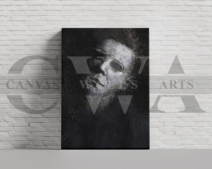 Michael Myers Canvas Wall Art Abstract Movie Poster