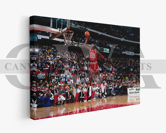 Michael Jordan Dunk Canvas Art Basketball Canvas Wall Art