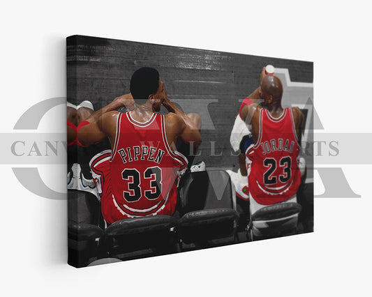 Michael Jordan & Scottie Pippen Canvas Wall Art