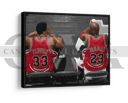 Michael Jordan & Scottie Pippen Canvas Wall Art