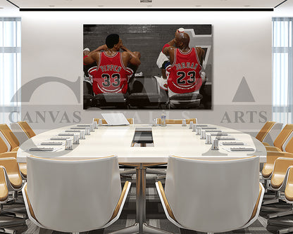 Michael Jordan & Scottie Pippen Canvas Wall Art
