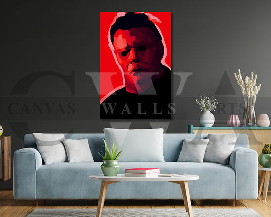 Michael Myers Canvas Wall Art Abstract Oil Painting Movie Poster