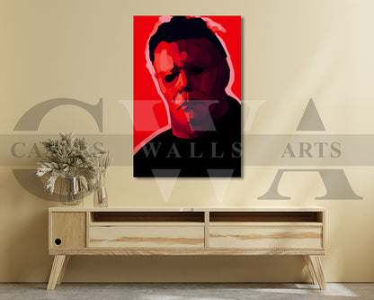 Michael Myers Canvas Wall Art Abstract Oil Painting Movie Poster