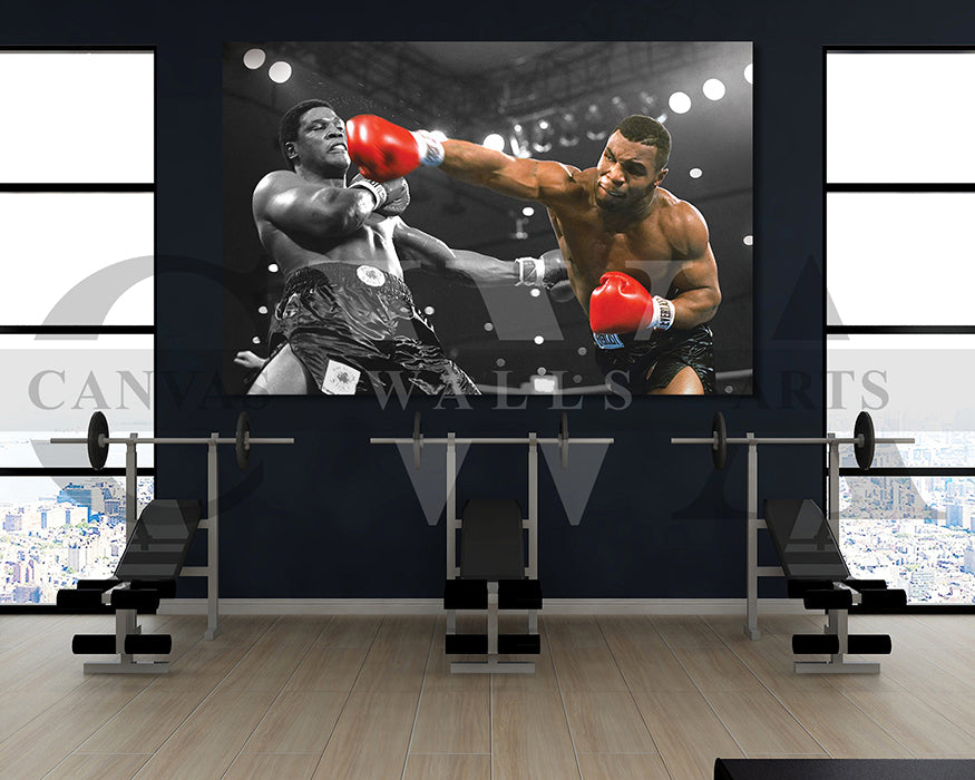 Mike Tyson Black & White Canvas Wall Art