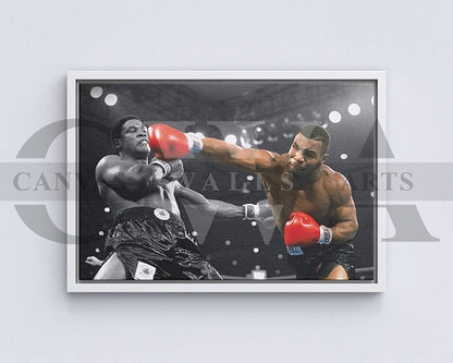 Mike Tyson Black & White Canvas Wall Art