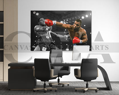 Mike Tyson Black & White Canvas Wall Art