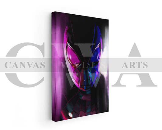 Miles Morales Canvas Wall Art Abstract Movie Poster