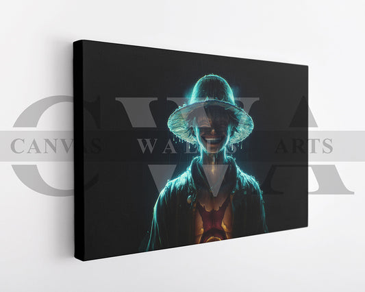 Mugiwara Luffy Pirate King Canvas Wall Art
