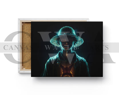 Mugiwara Luffy Pirate King Canvas Wall Art