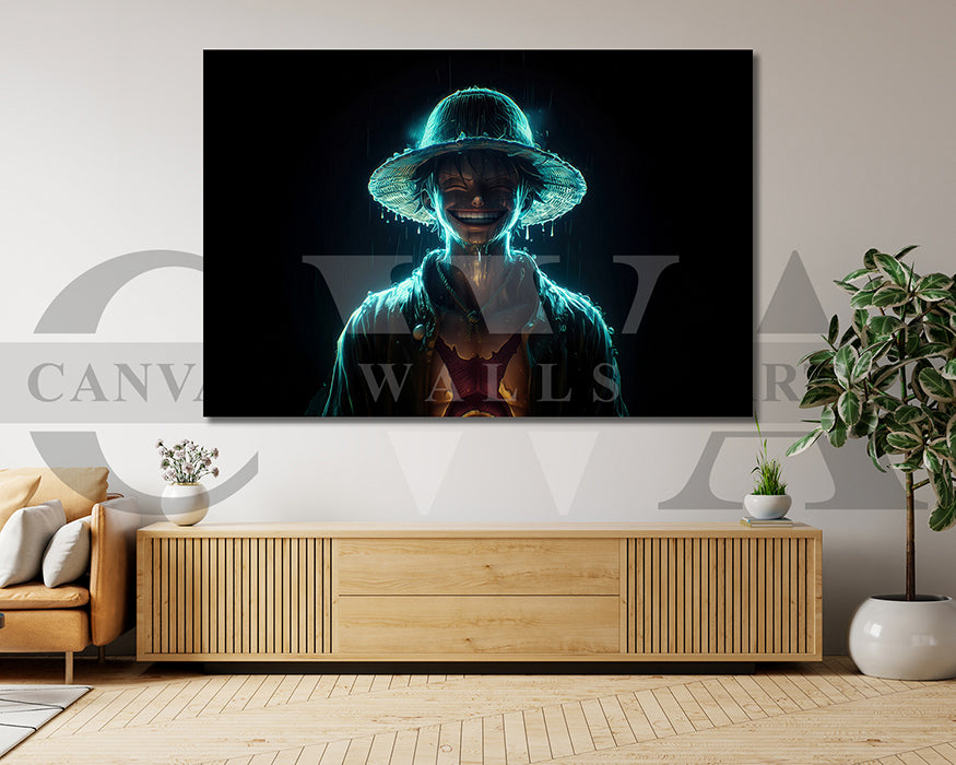 Mugiwara Luffy Pirate King Canvas Wall Art