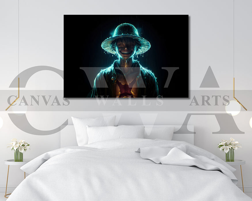 Mugiwara Luffy Pirate King Canvas Wall Art