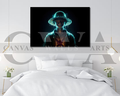 Mugiwara Luffy Pirate King Canvas Wall Art