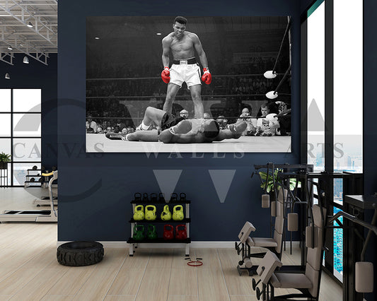 Muhammad Ali Black & White Canvas Wall Art