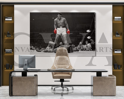 Muhammad Ali Black & White Canvas Wall Art