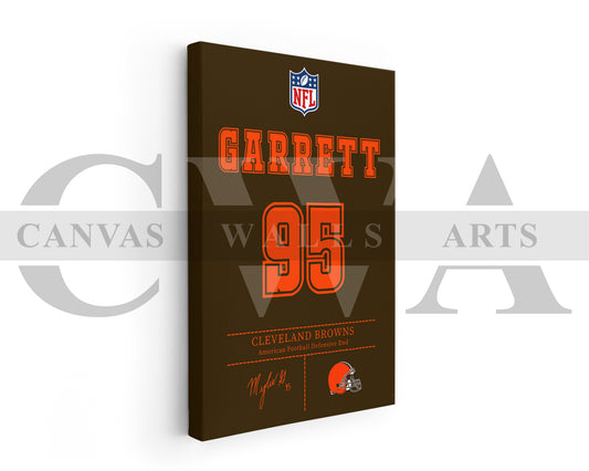 Myles Garrett Jersey Canvas Wall Art NFL Jersey Poster Print American Football Jersey Sports Canvas Print