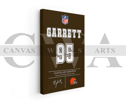 Myles Garrett Jersey Canvas Wall Art NFL Jersey Poster Print American Football Sports Canvas Print