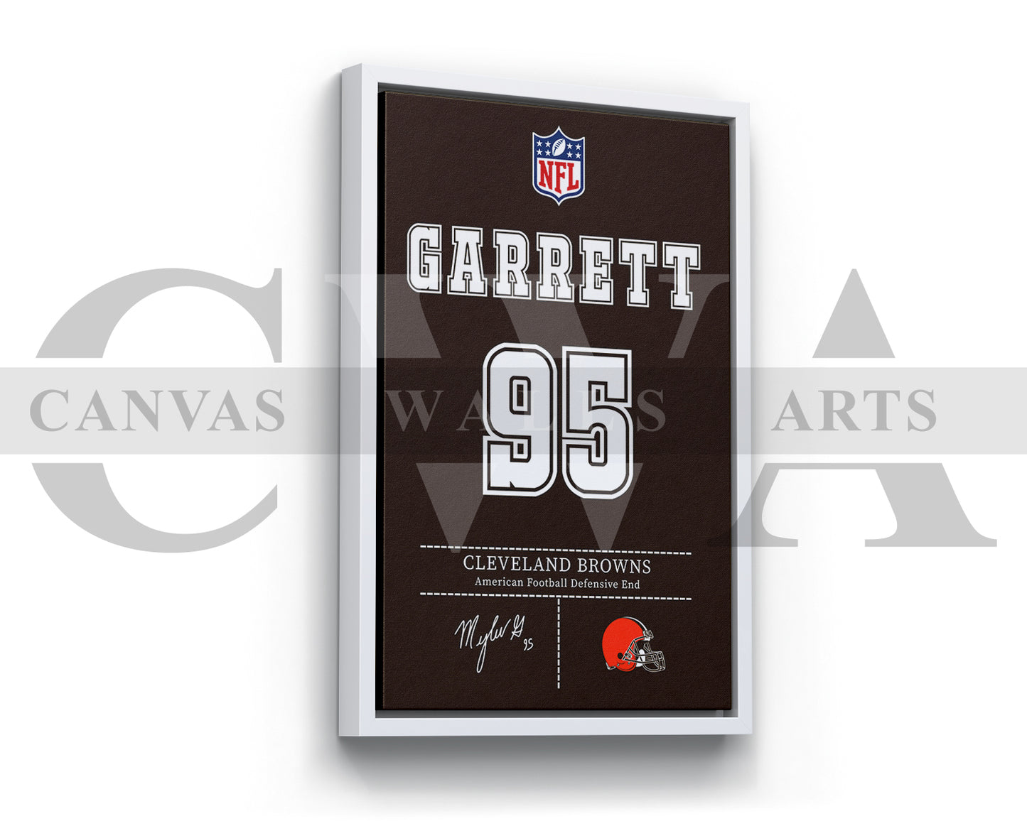Myles Garrett Jersey Canvas Wall Art NFL Jersey Poster Print American Football Sports Canvas Print