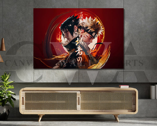 Naruto Vs Sasuke Vengeance Canvas Wall Art