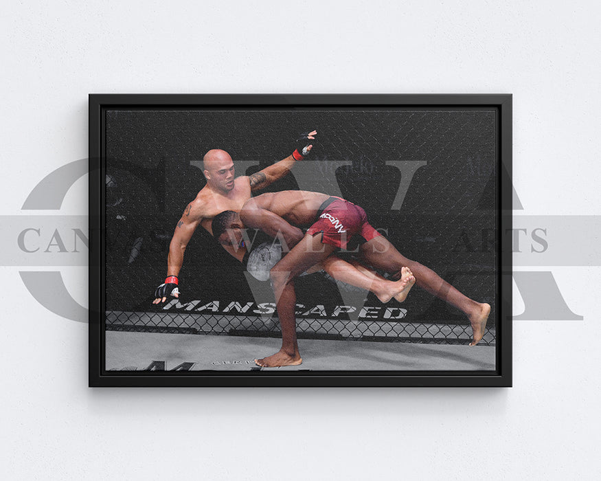 Neil Magny Black & White Canvas Art MMA Canvas Wall Art