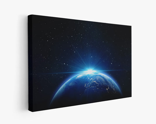Night Earth Canvas Wall Art