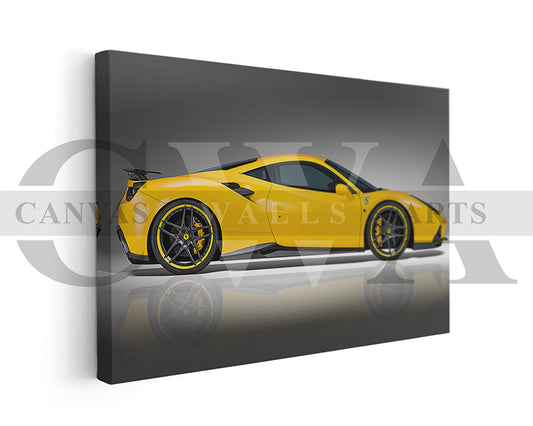 Novitec Ferrari 488 GTB Canvas Wall Art Car Poster Print