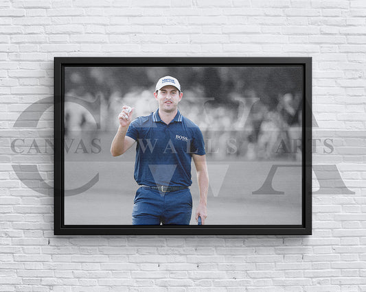 Patrick Cantlay Black & White Canvas Art Golf Canvas Wall Art