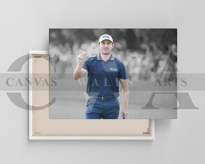 Patrick Cantlay Black & White Canvas Art Golf Canvas Wall Art
