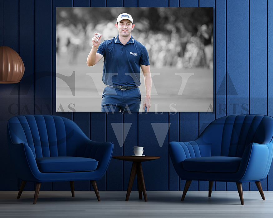 Patrick Cantlay Black & White Canvas Art Golf Canvas Wall Art