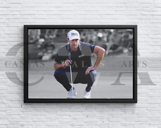 Patrick Cantlay Black & White Canvas Art Golf Canvas Wall Art