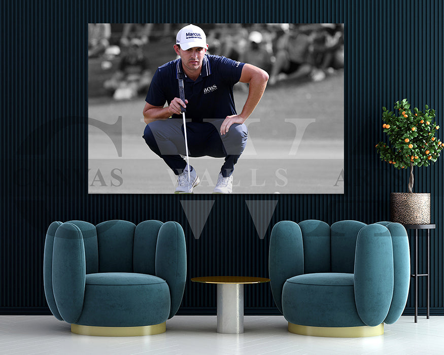 Patrick Cantlay Black & White Canvas Art Golf Canvas Wall Art