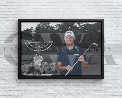 Patrick Cantlay Black & White Canvas Art Golf Canvas Wall Art