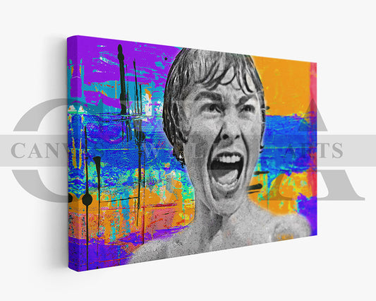 Psycho Canvas Wall Art Abstract Movie Poster