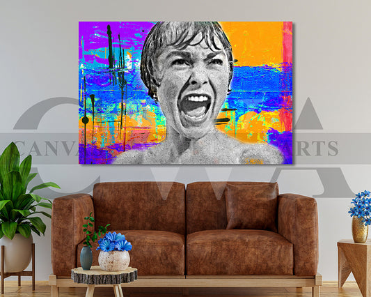 Psycho Canvas Wall Art Abstract Movie Poster