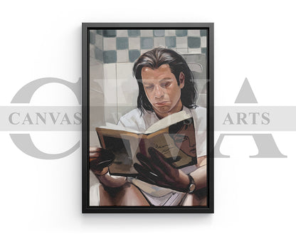 Pulp Fiction Toilet Canvas Wall Art
