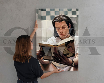 Pulp Fiction Toilet Canvas Wall Art