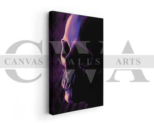 Purple Skull Canvas Wall Art Abstract Poster