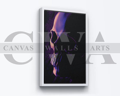Purple Skull Canvas Wall Art Abstract Poster